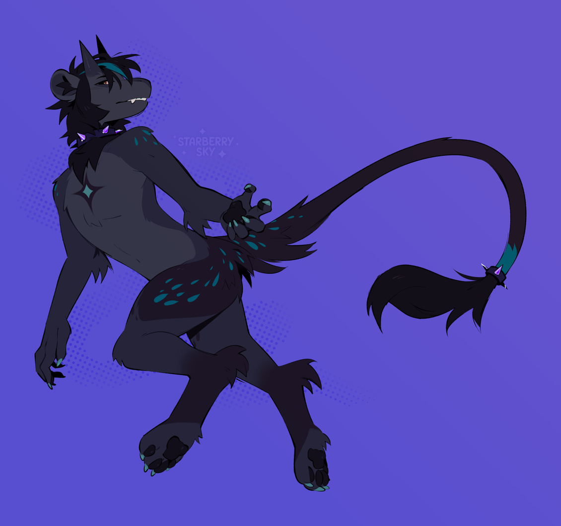 Illustration of an anthropomorphic lion-kaiju.
